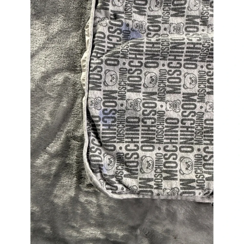 Moschino MMX03A LDB49 Changing Pad Cover One Size Gray Cotton Blend
